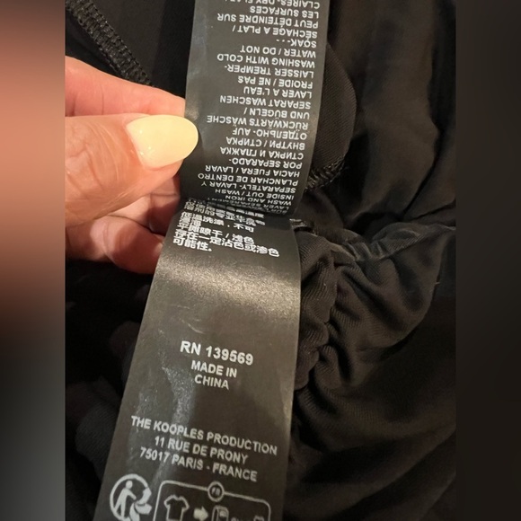 THE KOOPLES Ruched Mesh-Long Sleeve Top Size FR 2/ Medium US off the shoulder - Picture 10 of 10